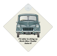 Morris Minor Traveller Series II 1953-56 Car Window Hanging Sign